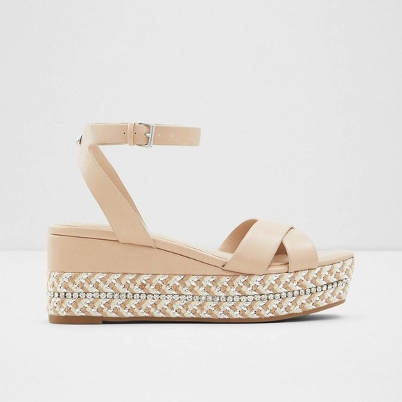Aldo Nude Launia Wedge Sandals - Picture 6 of 6